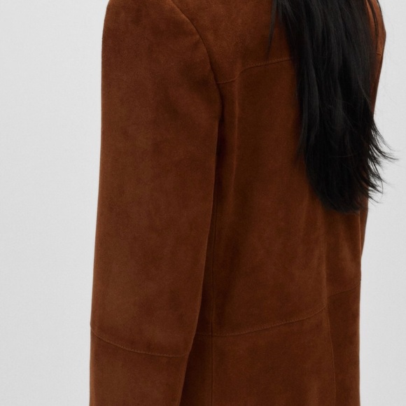 Mango Brown Leather Jacket - Picture 6 of 15